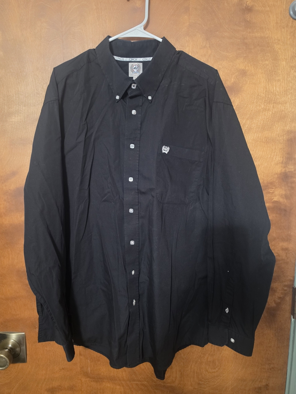 Cinch Men's Black Button-Down Western Shirt with Chest Pocket